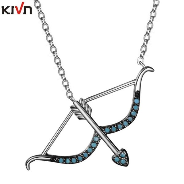 

pendant necklaces womens girls fashion jewelry cz cubic zirconia bow arrow birthday christmas mothers gifts 6pcs lot wholesale, Silver