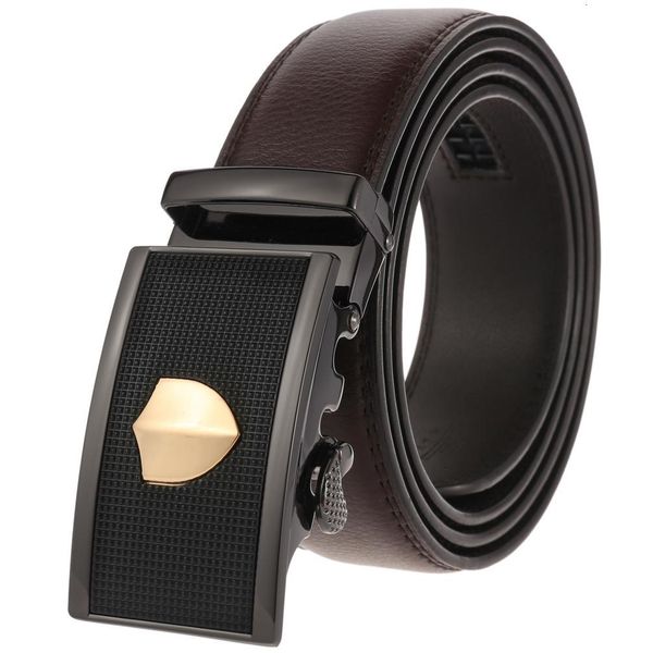 

belts alloy belts men's fashion leisure automatic bule leather c87512-1, Black;brown