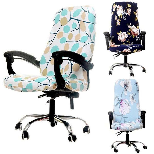 

elastic spandex fabric split chair back cover+seat cover anti-dirty office computer stretch case covers