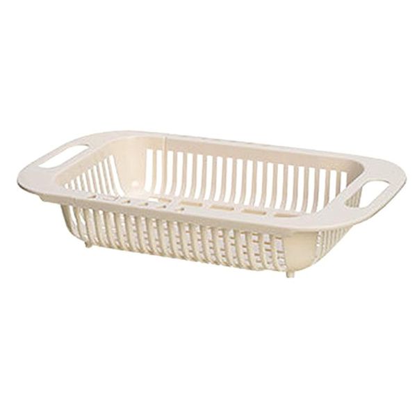 

storage baskets kitchen expandable sink strainer drain vegetable fruit drainer basket space saving washing shelf strain rack organizer