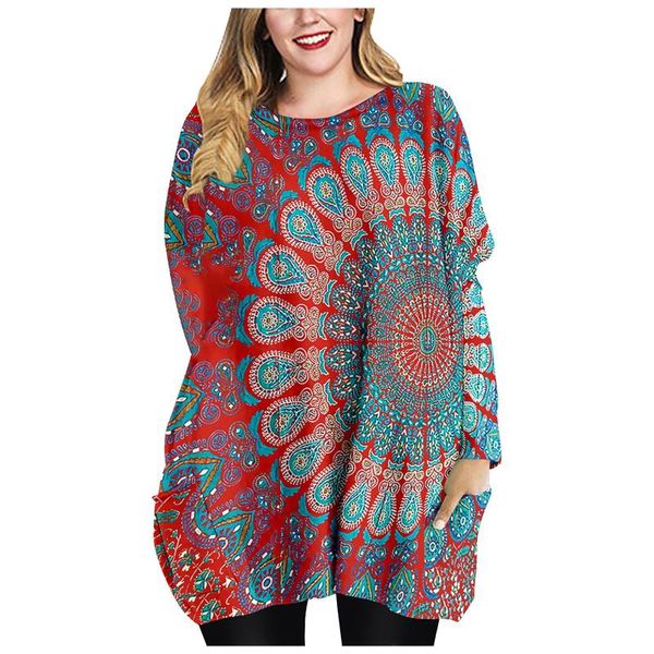 

casual dresses large plus size loose dress tie-dye pattern women's pullover feminino primavera fina round neck robe, Black;gray
