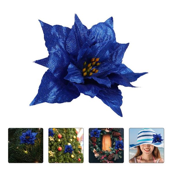 

decorative flowers & wreaths 10pcs simulation christmas flower decoration tree decor ornament