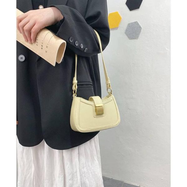 

evening bags baguette bag for women 2021 luxury designer female black green yellow wihte pu leather shoulder ladies small handbags