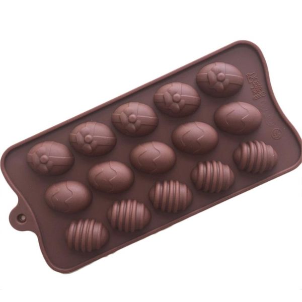 

cake tools 15 holes easter eggs chocolate mold silicone form molds bakeware baking dish high temperature kitchen accessories
