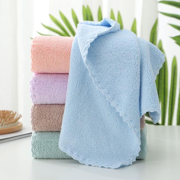 

towel coral fleece fiber quick-dry microfiber absorbent beach bath for women men adults solid color shower towels bathroom