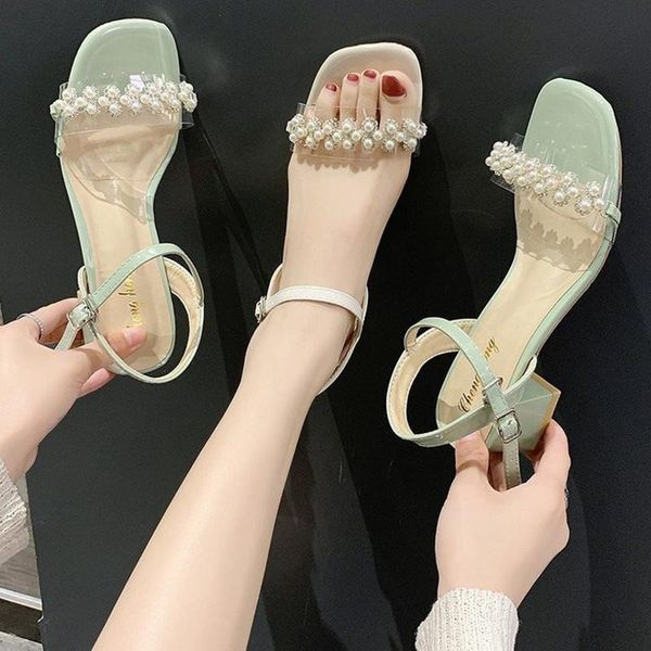 

sandals fashion excellent quality crystal buckle ladies summer shoes for women, Black