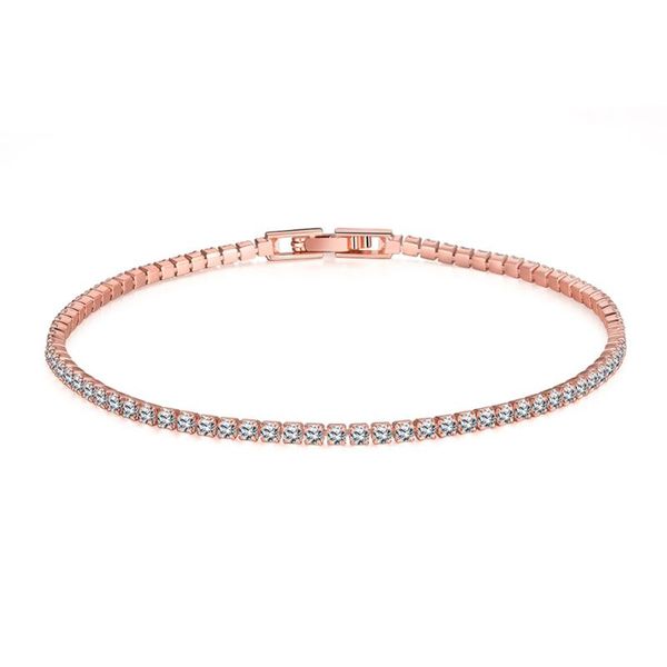 

minimalist crystal alloy bangle zircon bracelet for girls jewelry decoration (rose gold) charm bracelets, Golden;silver
