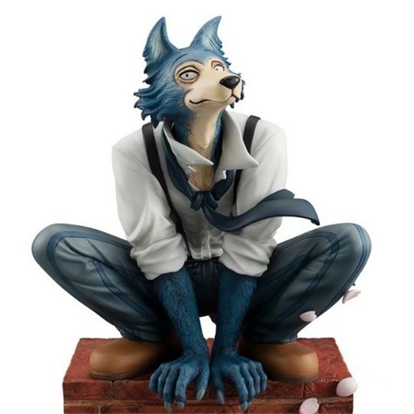 

animation beautiful man big gray wolf regsey hand-made model decoration box