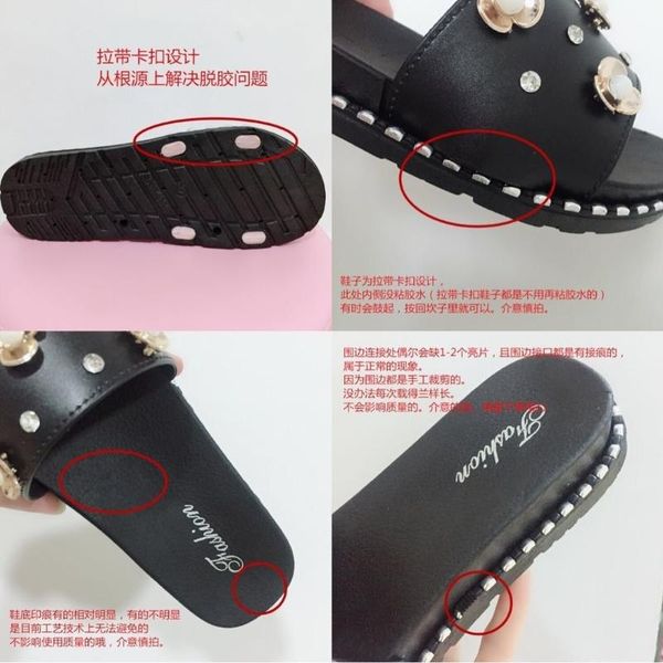 

slippers shoes women women's summer fashion sandals sandalias mujer, Black