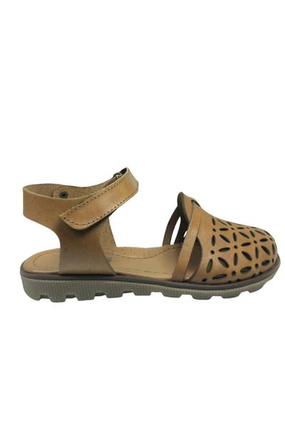 

sandals ordikal filet girl brown front hole horsehair laser wrist, Black