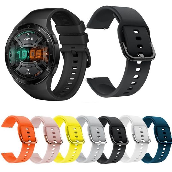 

watch bands silicone replacement band for huawei gt 2e strap quality watchbands bracelet, Black;brown