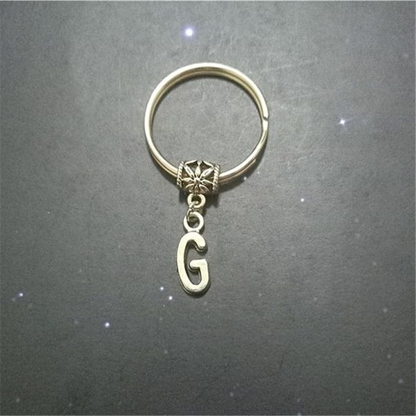 

keychains initial keychain keyring handmade pendant, name gift, letter, Silver