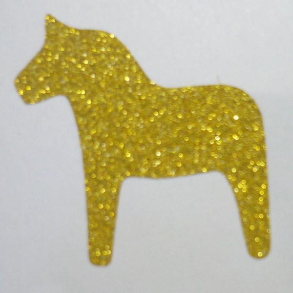 

dala horse gold glitter sparkle sticker label envelope seals gift wrap