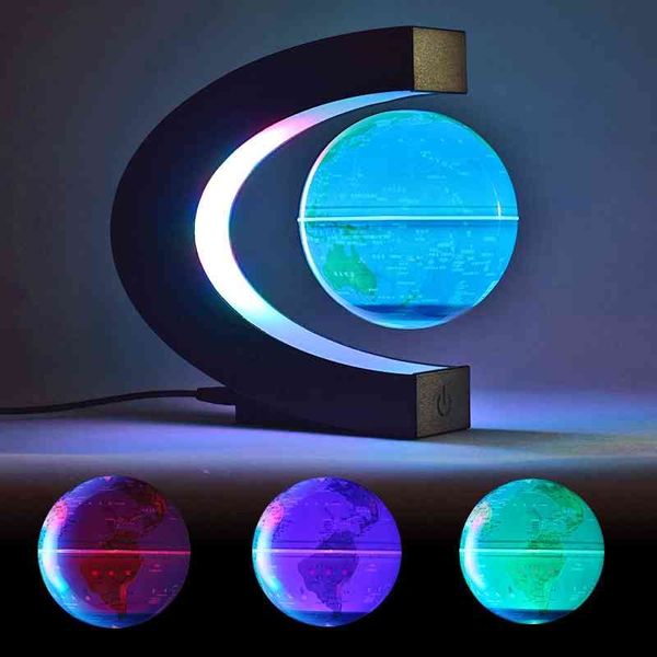 

magnetic levitation 4-inch globe new strange practical home decoration business office gift color changing night light