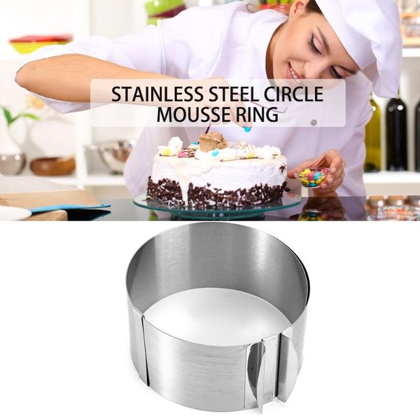 

baking & pastry tools adjustable 6-12 inchs stainless steel mousse cake ring circle mould decoration bakeware
