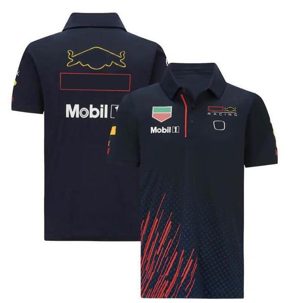 

f1 racing polo shirt, quick-drying polyester lapel t-shirt, the same style customized