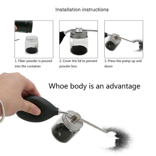 

storage bottles & jars 2021 hair building fibers spray applicator atomizer silicone airbag restorer kit