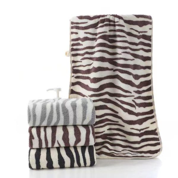 

towel coral velvet bath striped soft absorbent couple family men and women 70*140