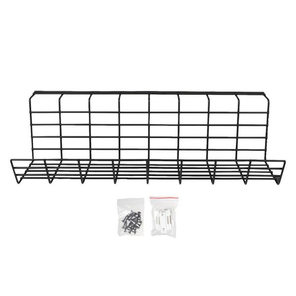 

hooks & rails 1pc table storage rack wire bottom power cable organizer