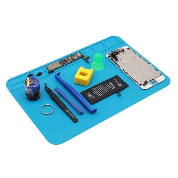 

professional hand tool sets 30*20cm heat insulation mat deskanti static esd working phone computer repair silicon soldering