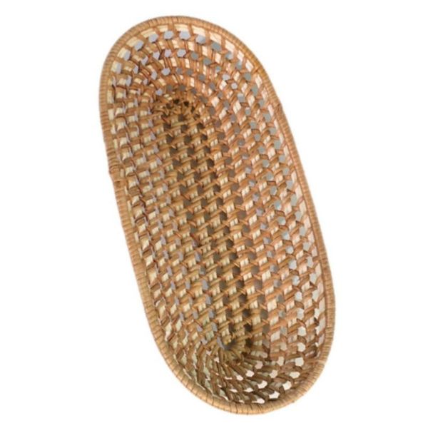 

storage baskets 1pc woven basket household container for tableware (yellow)