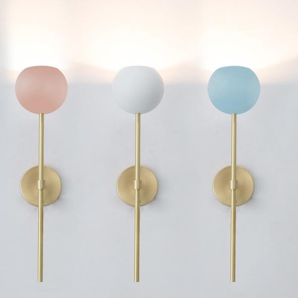 

led wall lamp glass ball decor bathroom mirror beside light home deco living room bedroom wandlamp clocks