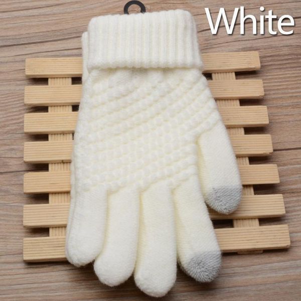 

five fingers gloves warm touch screen windproof mittens winter women cashmere fashion full finger soft comfortable, Blue;gray
