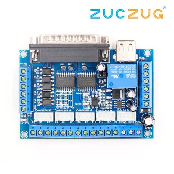 

integrated circuits youe shone mach3 engraving machine cnc 5 axis stepper motor driver interface board with optocoupler isolation blue