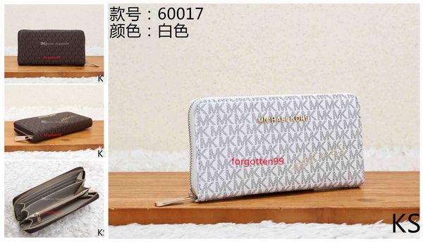 

005 michaelmkkors women long short zipper wallet men bank card package coin men's purse leather clutch bag women;s ca, Black;brown
