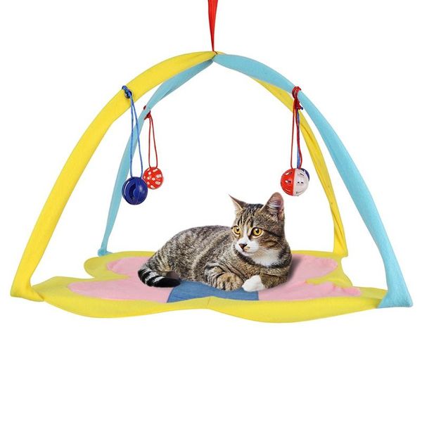 

cat toys pet cats hammock bed ball hanging bells platform pad house furniture kennels 1
