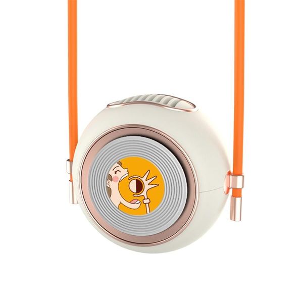

electric fans usb mini bladeless fan hanging neck portable 2 grade wind handsd0je