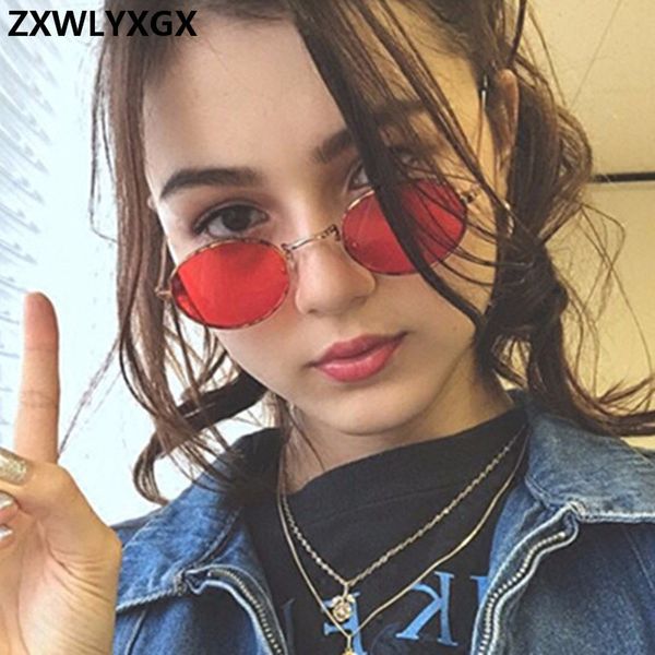 

Oval sunglasses Women/men Glass Lady Luxury brand Designer Retro Metal sunglasses Vintage mirror UV400 oculos de sol Glasses wholesale, White;black