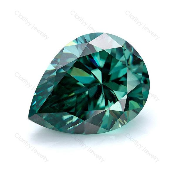 

other green color pear shape loose moissanite gemstones for jewelry making