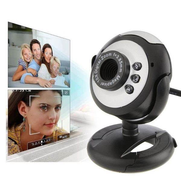 

car rear view cameras& parking sensors usb video web camera six lights night vision drive-clip computer webcam with mic for pc laptop