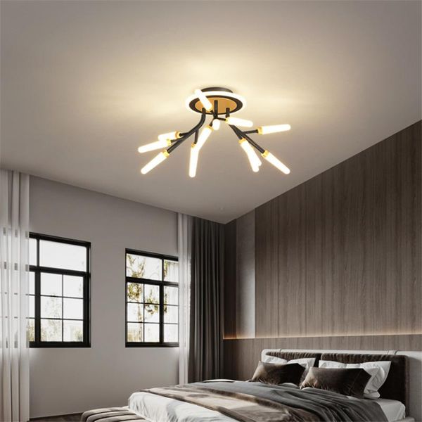 

nordic luxury led chandeliers modern living room bedroom study el cloakroom lighting three-color dimming decorative lamp