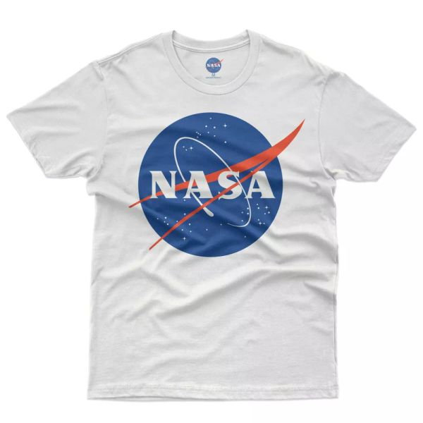 

nasa insignia-mens t-shirt-official merchandise-official product, White;black