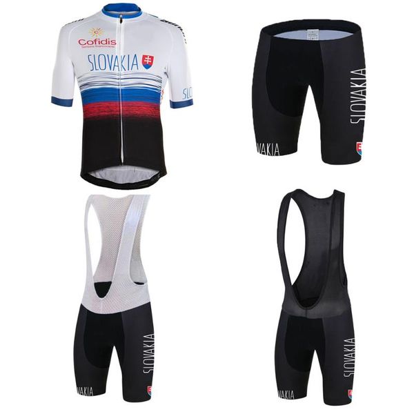 

suit slovakia 2021 national bicycle jersey short sleeve ropa pro team outdoor uniform clothing set racing sets, Black;blue