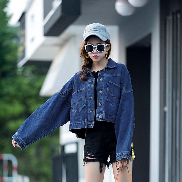 

women's jackets selling style loose fashion casual classic button pure denim jacket wholesale, Black;brown