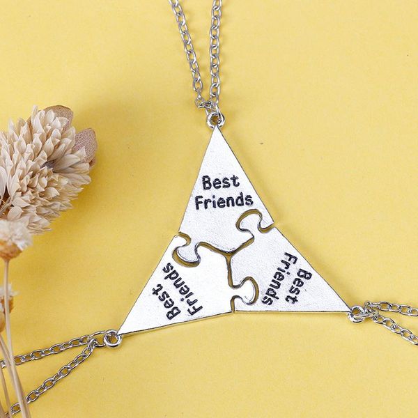 

pendant necklaces hip hop splicing necklace set collar friend commemorate for women men goth trend jewelry charm choker, Silver