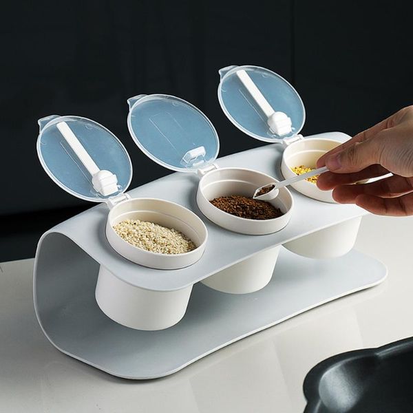 

storage bottles & jars kitchen spice jar with lid spoon set condiment tins salt dressing shakers sugar can cooking box