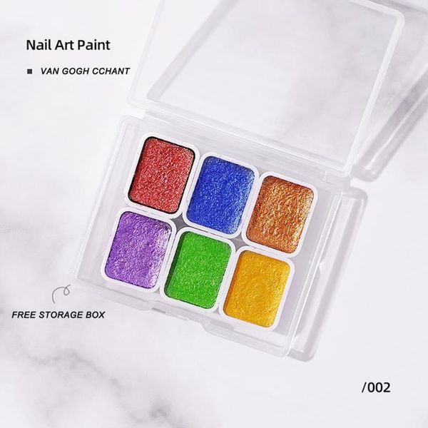 

nail glitter blooming paints watercolor powder for nails abstract art pigment polish manicure christamas, Silver;gold