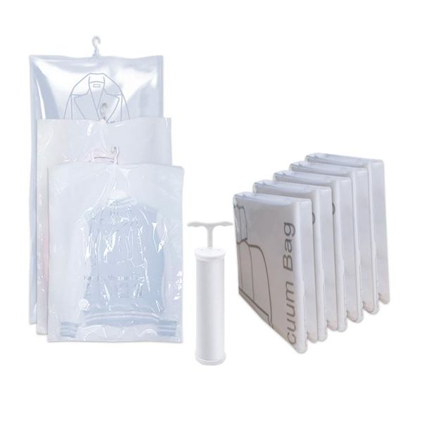 

storage boxes & bins vacuum bags for clothes,thicken wardrobe closet organizer space saver,seal covers anti-dust home with hanger