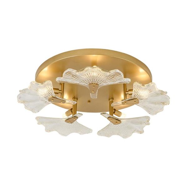 

ceiling lights round glass lamp modern gold bedroom dia56cm led luminaire plafonnier living room