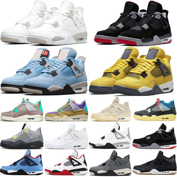 

jumpman basketball shoes 4s 4 white oreo university blue black cat fired red cactus jack bred lightning desert moss taupe haze sport trainer