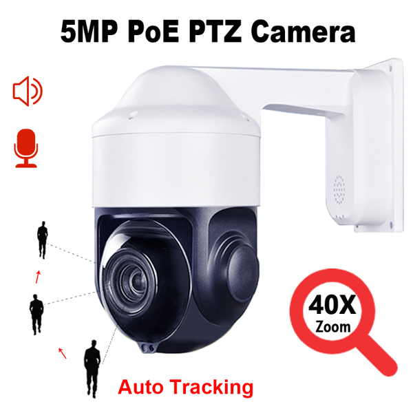 

ai auto tracking ip ptz camera 40x zoom starlight ir 200m h.265 speed dome p2p onvif two way audio junction box cameras