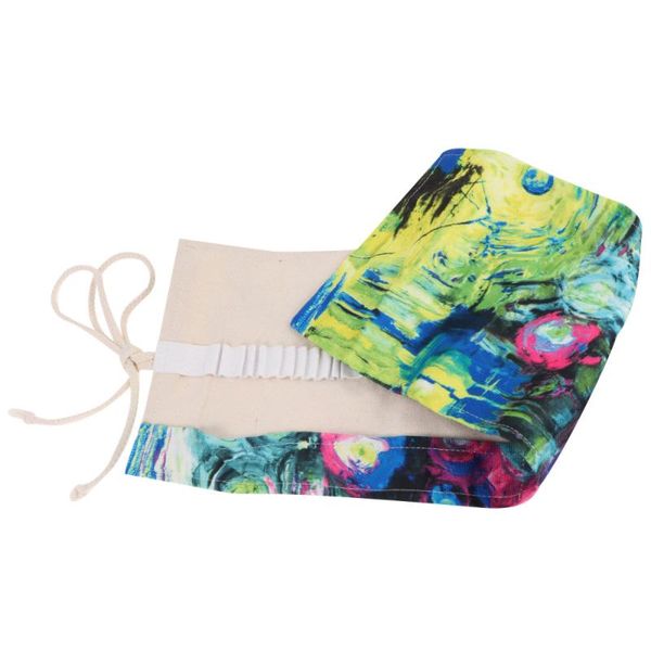 

slots canvas pencil bag rolling pouch roll wrap holder watercolor pen case storage organizer bags