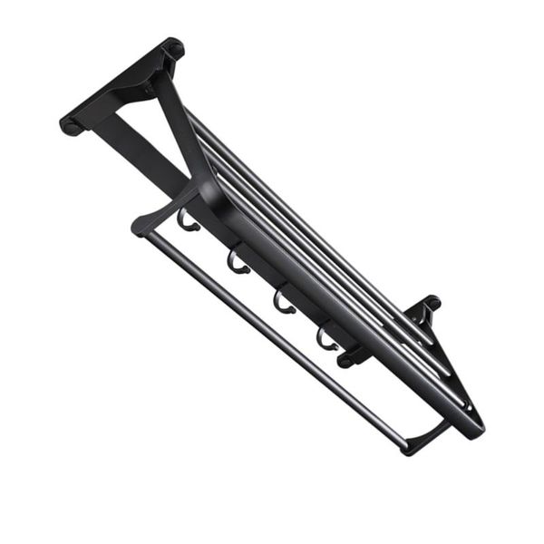 

towel racks 2-layers bathroom storage rack practical folding bar for home