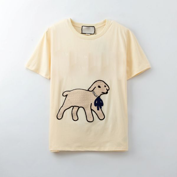 

2021 men's t-shirts 100%cotton 3 color womens mens t-shirt precision embroidery cute puppy dog shirt t-shirts fashion print tees, White;black