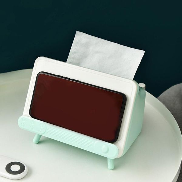 

hooks rails tv-vorm bureau opbergdoos multifunctionele tissue case telefoon houder home office paper organizer