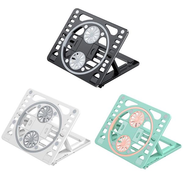

lapcooler stand riser foldable dual cooling fan notebook holder support pads